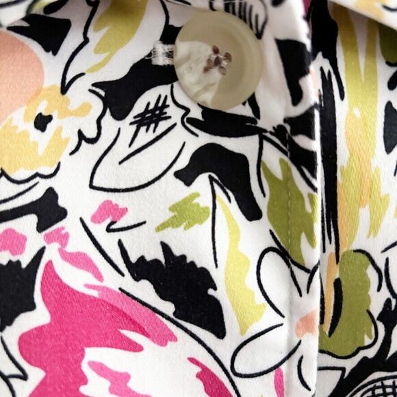 Kenar Jacket Women 8P Trench Coat Multicolor Floral Cotton Lined Bright Vibrant - Picture 4 of 12